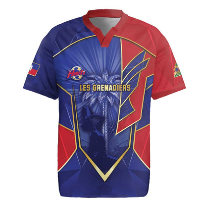 Custom Afro-Haitians Football Rugby Jersey Haitian Palm Tree Unique Style