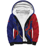Custom Afro-Haitians Football Sherpa Hoodie Haitian Palm Tree Unique Style