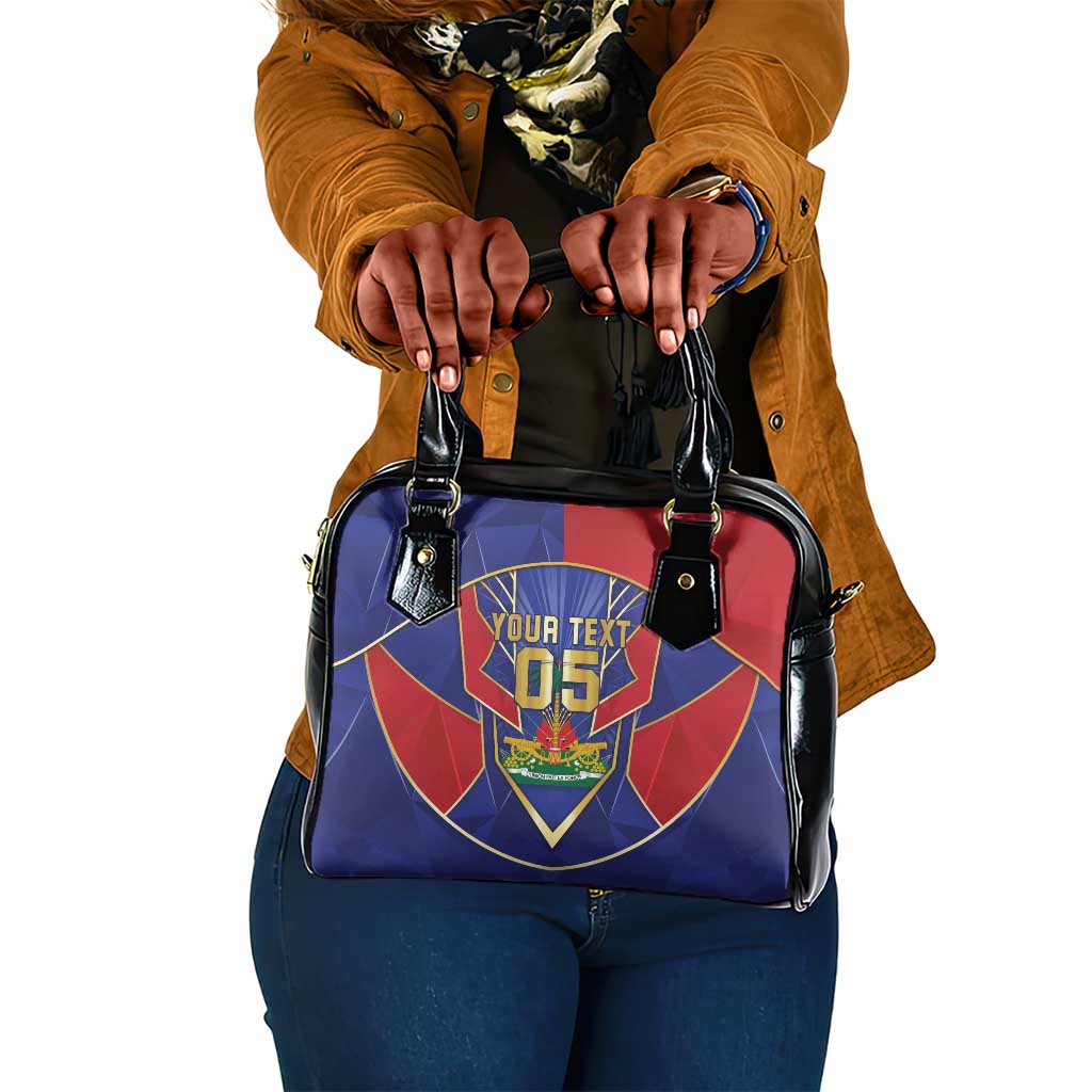 Custom Afro-Haitians Football Shoulder Handbag Haitian Palm Tree Unique Style