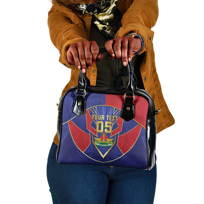 Custom Afro-Haitians Football Shoulder Handbag Haitian Palm Tree Unique Style
