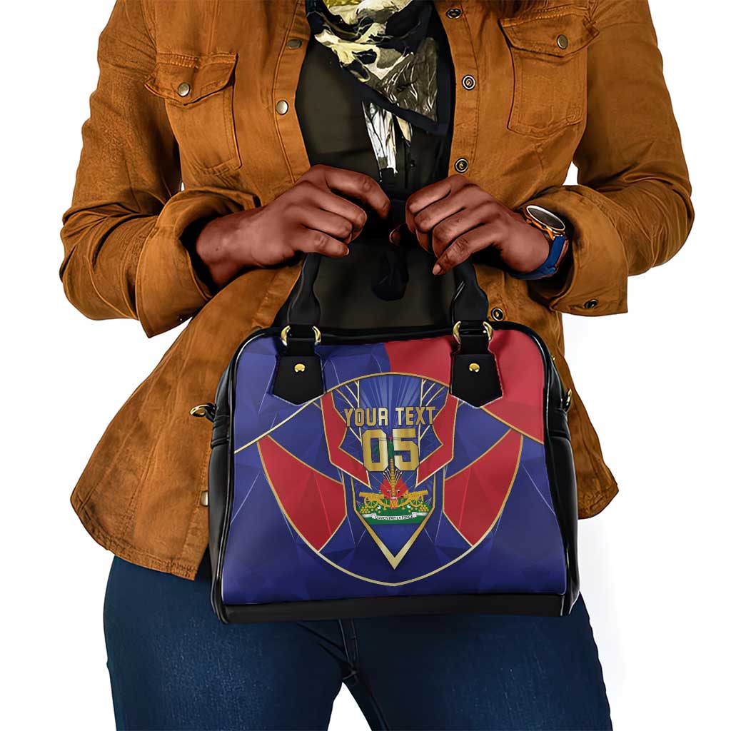 Custom Afro-Haitians Football Shoulder Handbag Haitian Palm Tree Unique Style