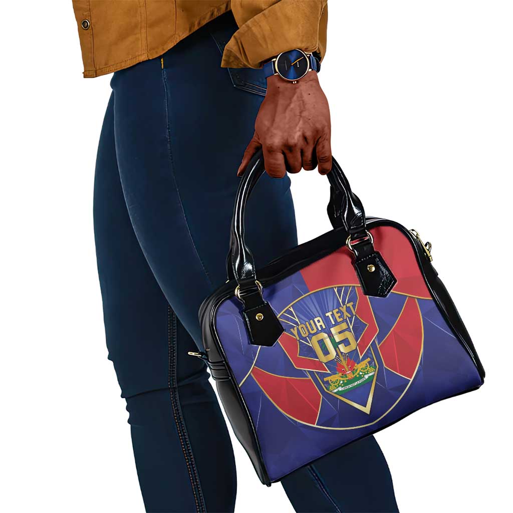 Custom Afro-Haitians Football Shoulder Handbag Haitian Palm Tree Unique Style