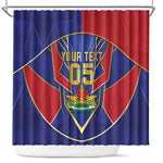 Custom Afro-Haitians Football Shower Curtain Haitian Palm Tree Unique Style