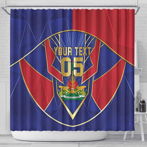 Custom Afro-Haitians Football Shower Curtain Haitian Palm Tree Unique Style