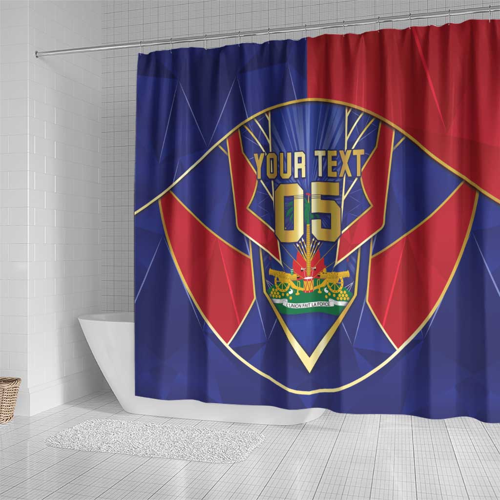 Custom Afro-Haitians Football Shower Curtain Haitian Palm Tree Unique Style