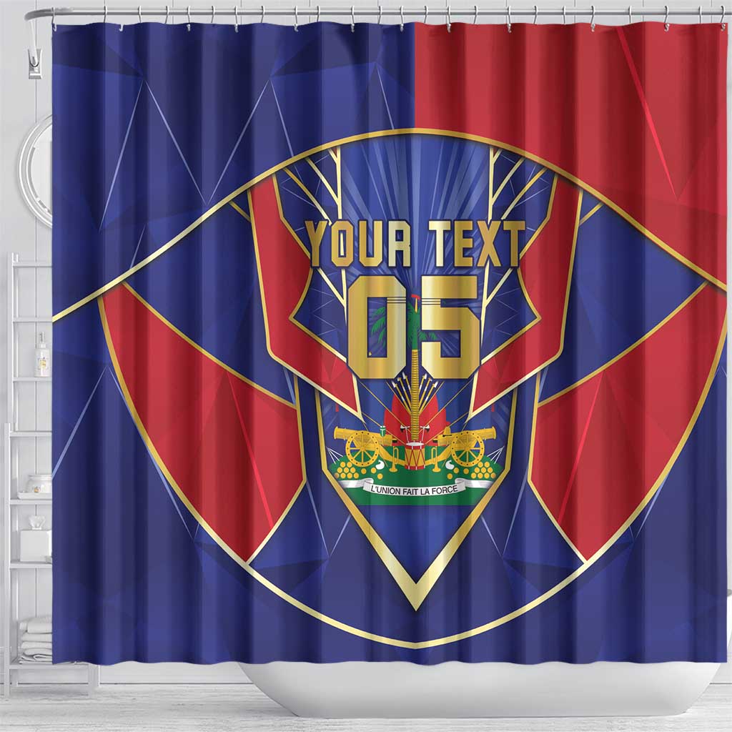 Custom Afro-Haitians Football Shower Curtain Haitian Palm Tree Unique Style