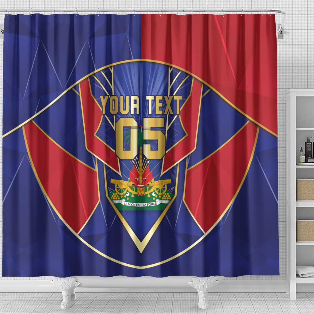 Custom Afro-Haitians Football Shower Curtain Haitian Palm Tree Unique Style