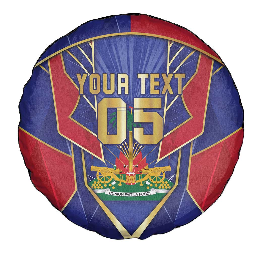 Custom Afro-Haitians Football Spare Tire Cover Haitian Palm Tree Unique Style