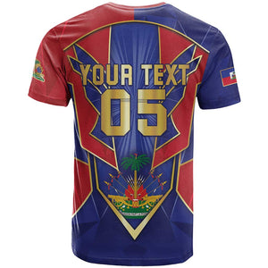 Custom Afro-Haitians Football T shirt Haitian Palm Tree Unique Style