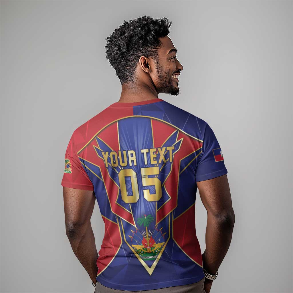 Custom Afro-Haitians Football T shirt Haitian Palm Tree Unique Style