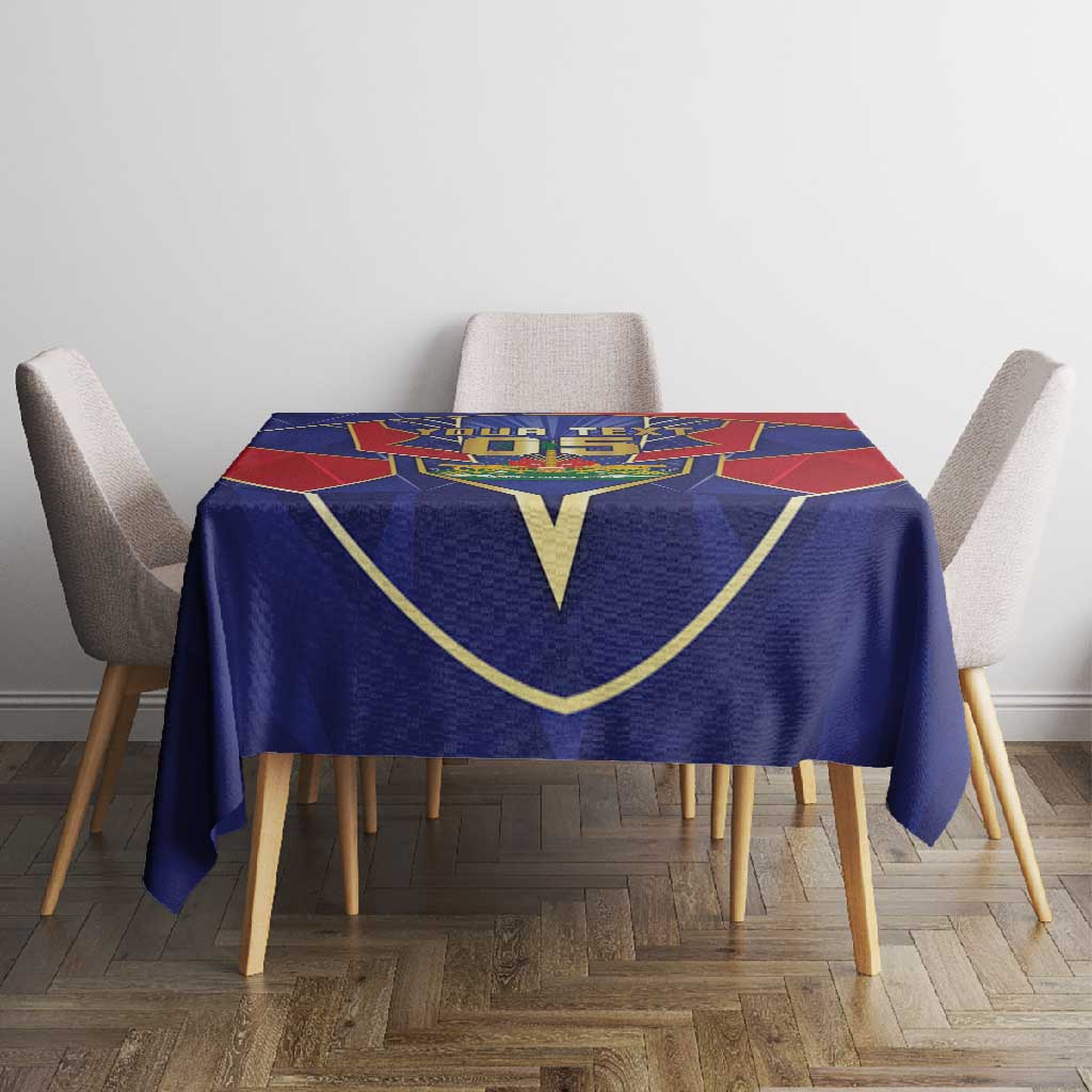 Custom Afro-Haitians Football Tablecloth Haitian Palm Tree Unique Style