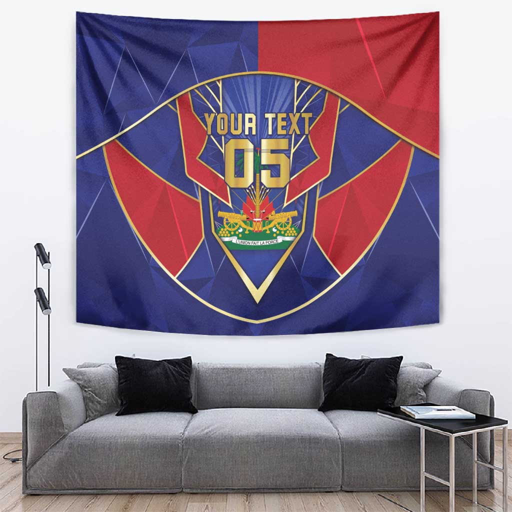 Custom Afro-Haitians Football Tapestry Haitian Palm Tree Unique Style