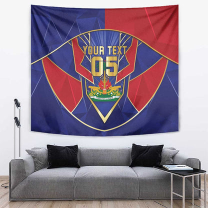 Custom Afro-Haitians Football Tapestry Haitian Palm Tree Unique Style