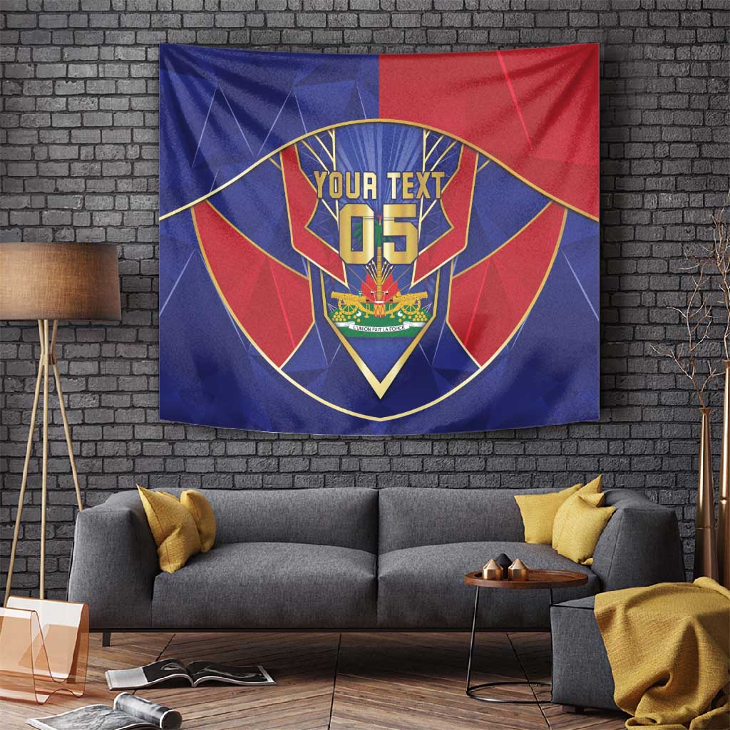 Custom Afro-Haitians Football Tapestry Haitian Palm Tree Unique Style