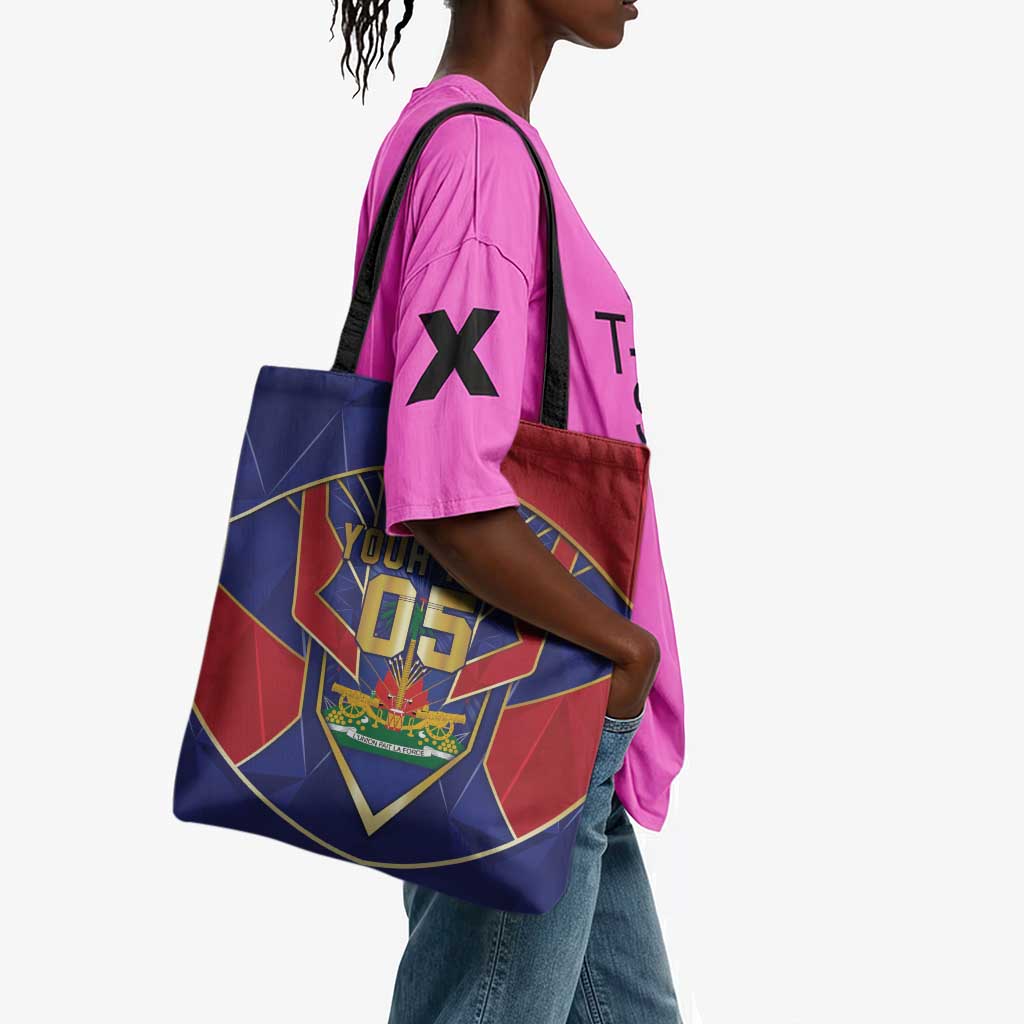 Custom Afro-Haitians Football Tote Bag Haitian Palm Tree Unique Style