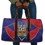 Custom Afro-Haitians Football Travel Bag Haitian Palm Tree Unique Style