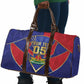 Custom Afro-Haitians Football Travel Bag Haitian Palm Tree Unique Style