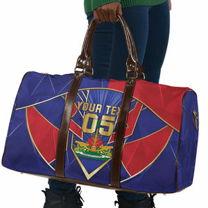 Custom Afro-Haitians Football Travel Bag Haitian Palm Tree Unique Style