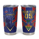 Custom Afro-Haitians Football Tumbler Cup Haitian Palm Tree Unique Style