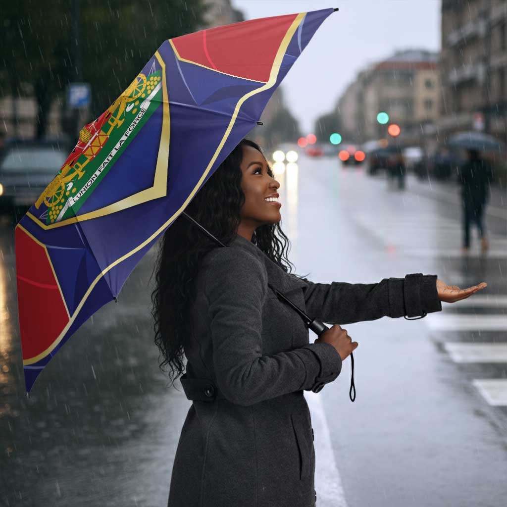 Custom Afro-Haitians Football Umbrella Haitian Palm Tree Unique Style