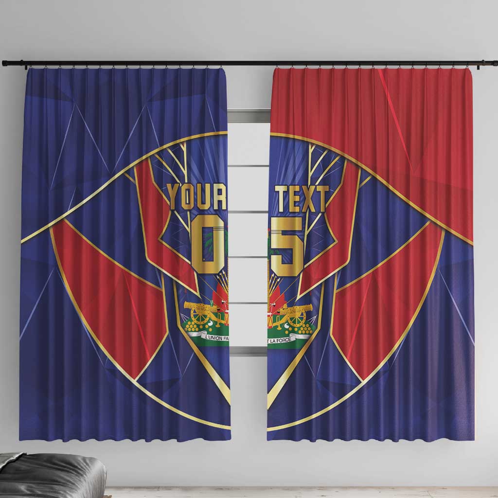 Custom Afro-Haitians Football Window Curtain Haitian Palm Tree Unique Style