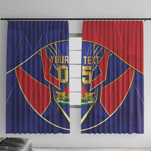 Custom Afro-Haitians Football Window Curtain Haitian Palm Tree Unique Style