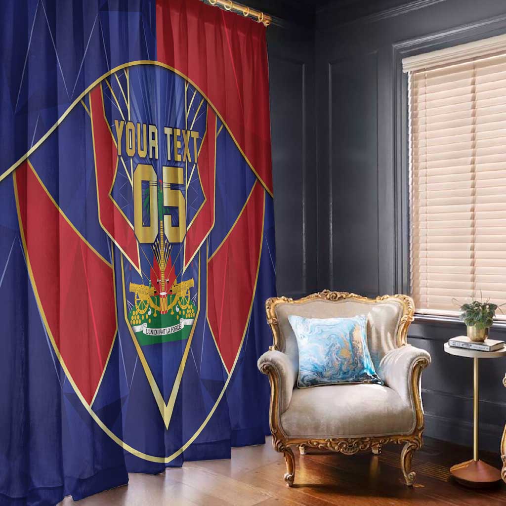 Custom Afro-Haitians Football Window Curtain Haitian Palm Tree Unique Style