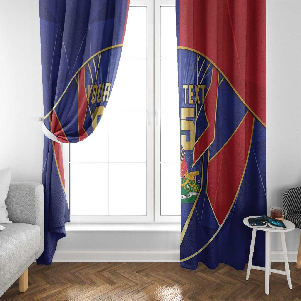 Custom Afro-Haitians Football Window Curtain Haitian Palm Tree Unique Style