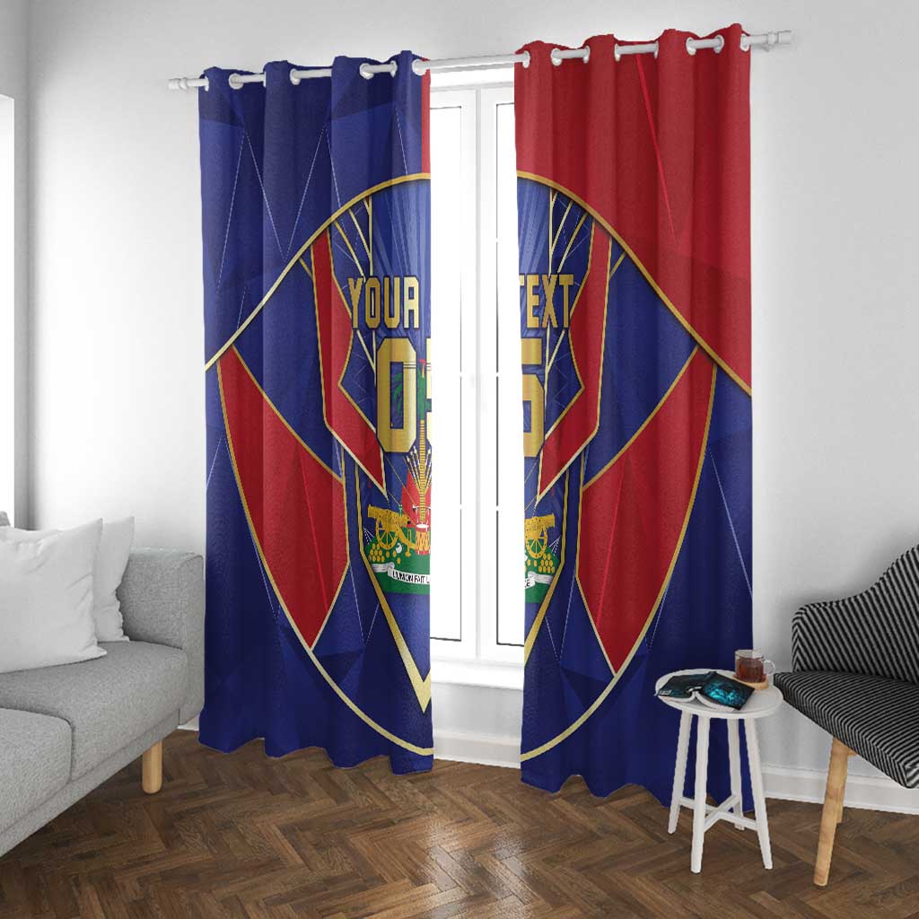 Custom Afro-Haitians Football Window Curtain Haitian Palm Tree Unique Style