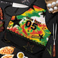 Custom Ghana Football Apron African Pride Flag Colors Flame