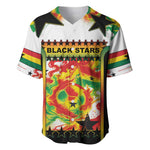 Custom Ghana Football Baseball Jersey African Pride Flag Colors Flame