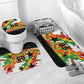 Custom Ghana Football Bathroom Set African Pride Flag Colors Flame