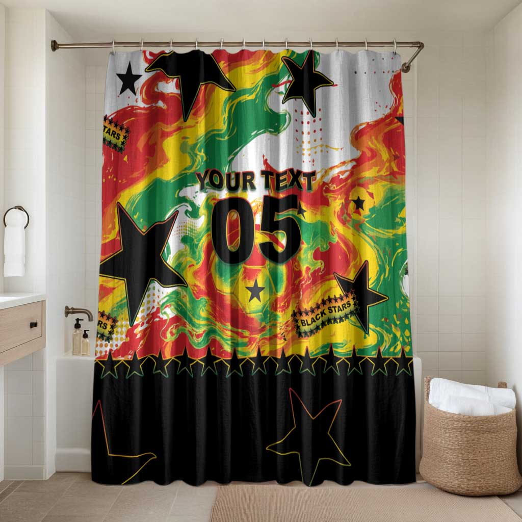 Custom Ghana Football Bathroom Set African Pride Flag Colors Flame