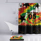 Custom Ghana Football Bathroom Set African Pride Flag Colors Flame