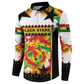 Custom Ghana Football Button Sweatshirt African Pride Flag Colors Flame
