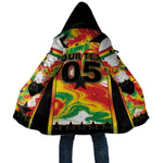 Custom Ghana Football Cloak African Pride Flag Colors Flame