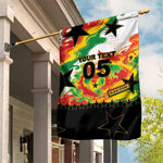 Custom Ghana Football Garden Flag African Pride Flag Colors Flame
