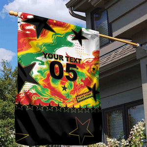 Custom Ghana Football Garden Flag African Pride Flag Colors Flame