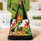 Custom Ghana Football Grocery Bag African Pride Flag Colors Flame