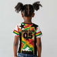 Custom Ghana Football Kid T shirt African Pride Flag Colors Flame