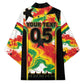 Custom Ghana Football Kimono African Pride Flag Colors Flame