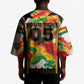 Custom Ghana Football Kimono African Pride Flag Colors Flame
