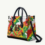 Custom Ghana Football Leather Bag African Pride Flag Colors Flame