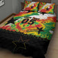 Custom Ghana Football Quilt Bed Set African Pride Flag Colors Flame