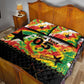 Custom Ghana Football Quilt Bed Set African Pride Flag Colors Flame