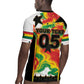 Custom Ghana Football Rugby Jersey African Pride Flag Colors Flame