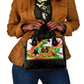 Custom Ghana Football Shoulder Handbag African Pride Flag Colors Flame