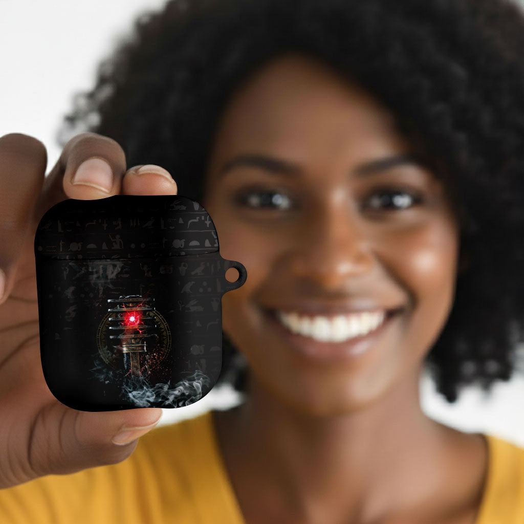 Egypt Djed AirPods Case Glow Smoky Dark Style
