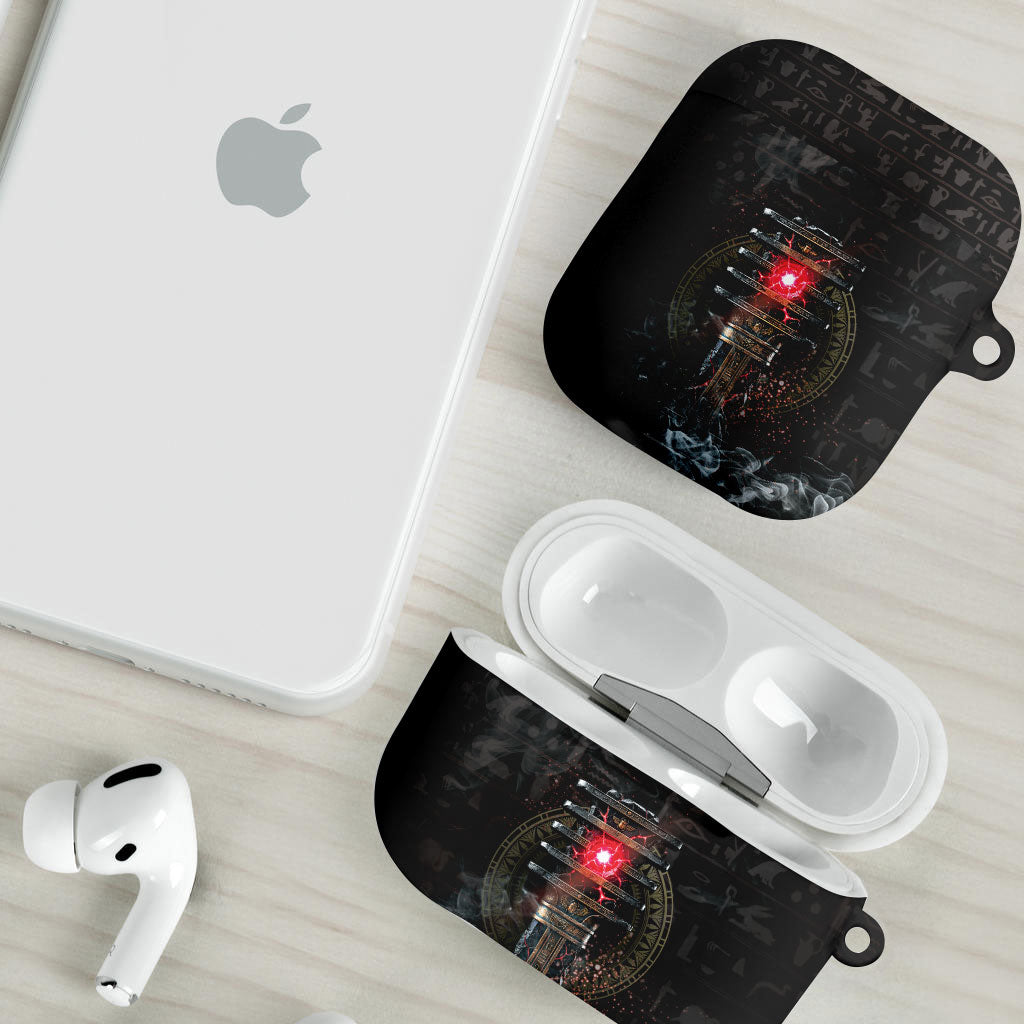 Egypt Djed AirPods Case Glow Smoky Dark Style