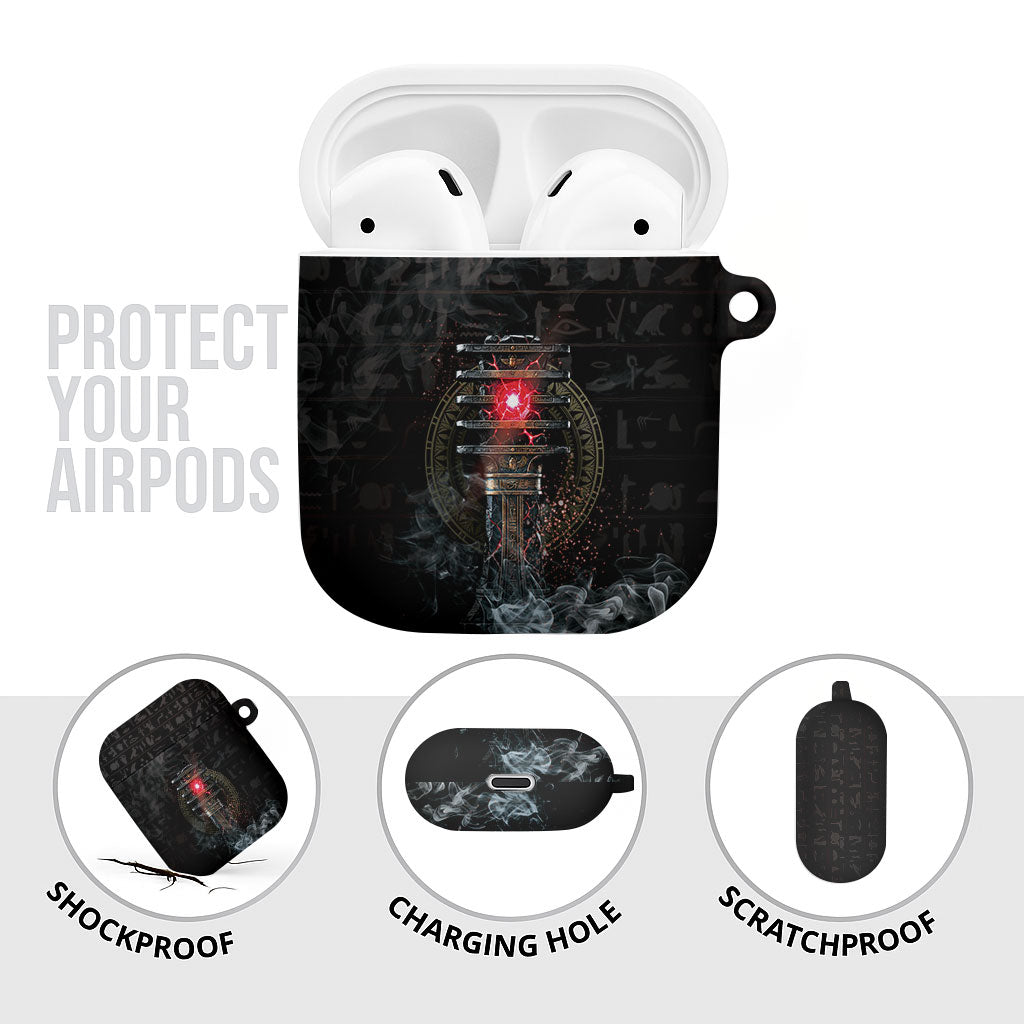 Egypt Djed AirPods Case Glow Smoky Dark Style